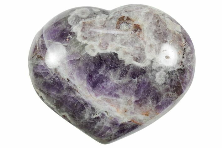 Polished Chevron Amethyst Heart - Madagascar #355674